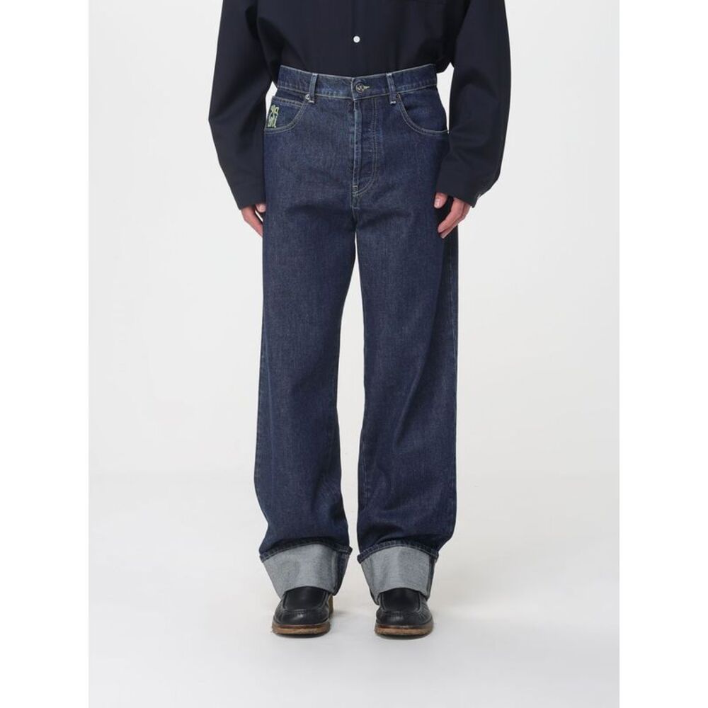 Marni Men Marni Cotton Denim Wide Leg Jeans